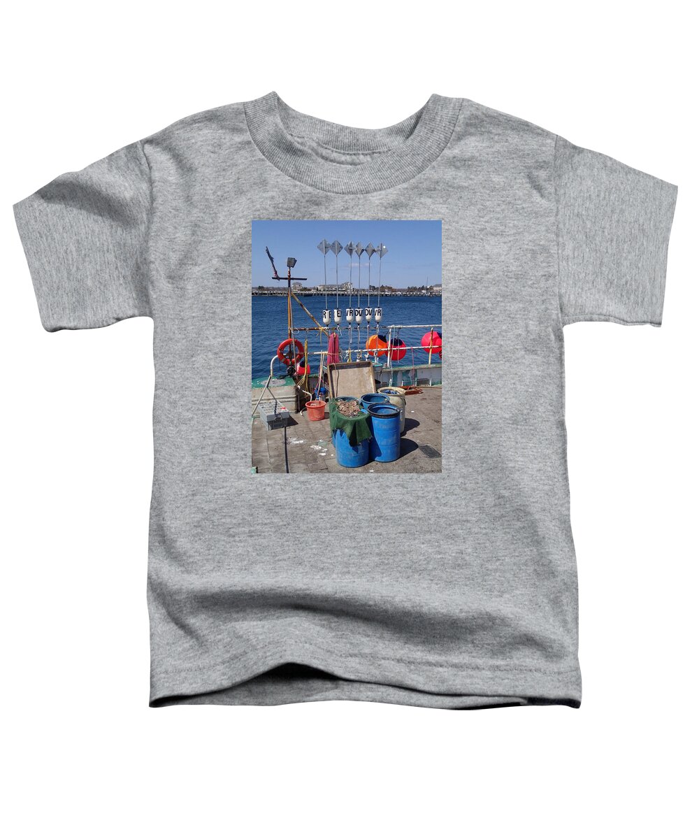 Maritime Toddler T-Shirt featuring the photograph Fishing by Robert Nickologianis