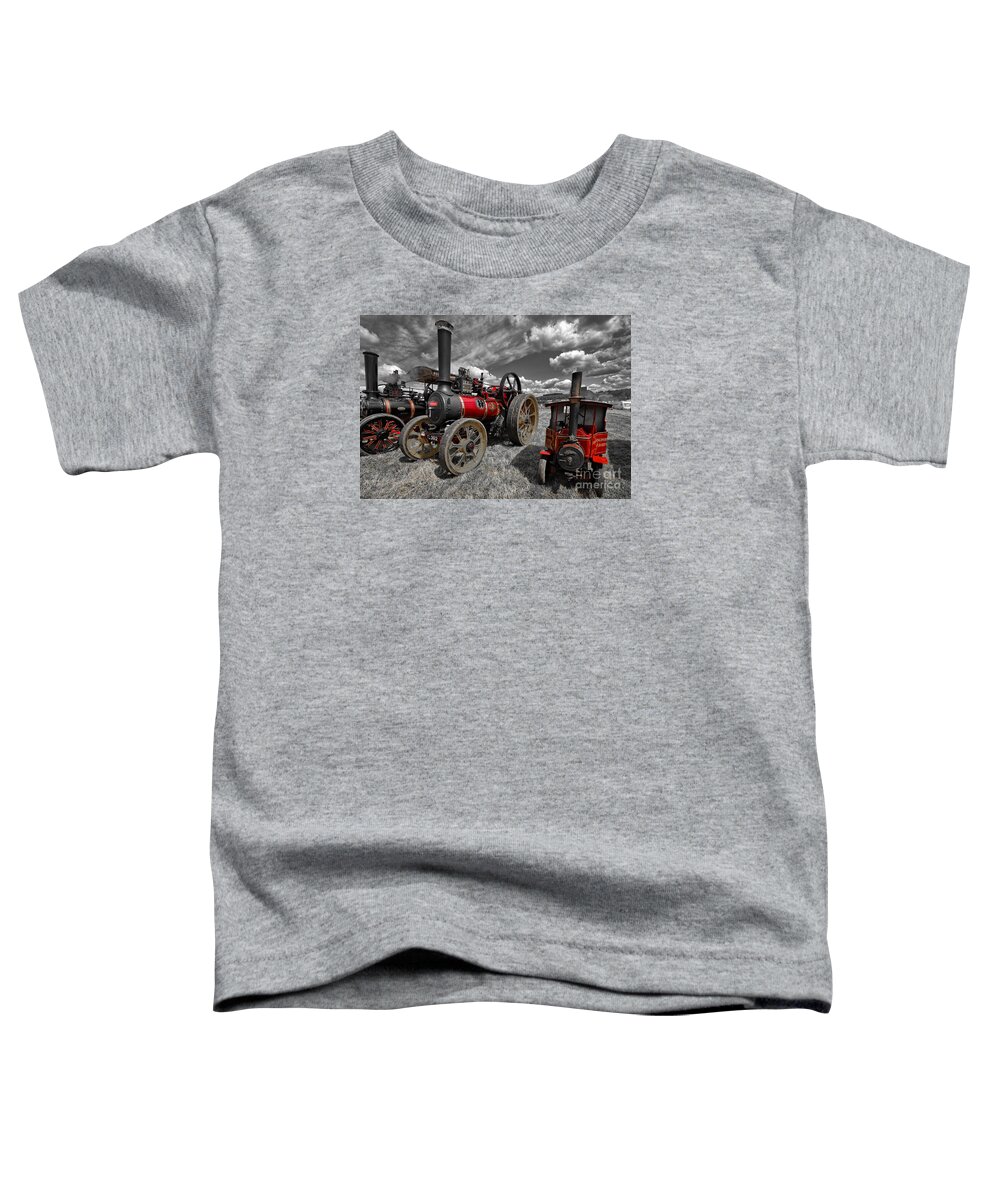 Steam Traction Engines Toddler T-Shirt featuring the photograph Flaming Red by Smart Aviation