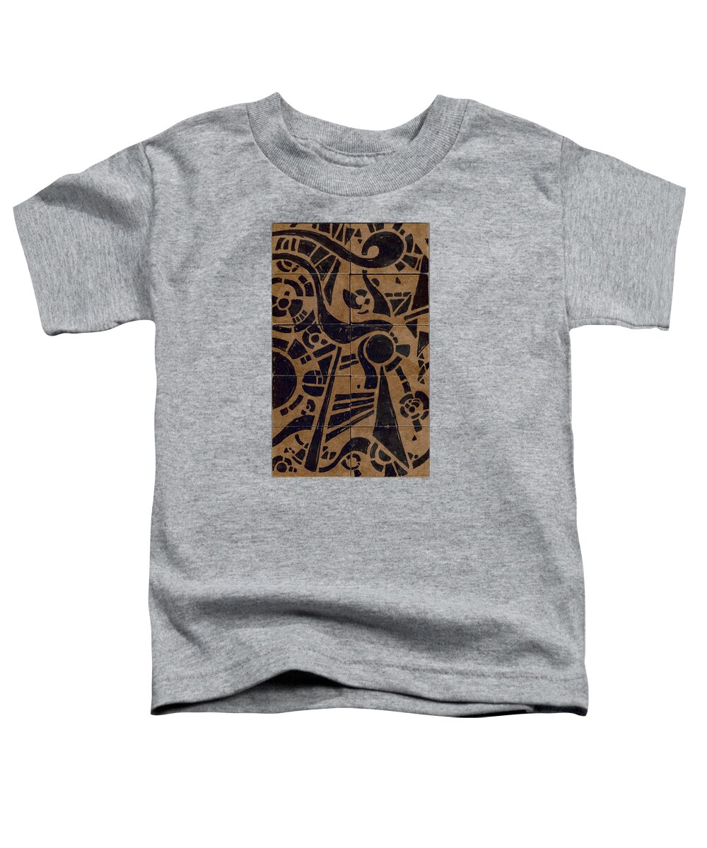 Pattern Toddler T-Shirt featuring the drawing Flipside 1 Panel C by Joseph A Langley