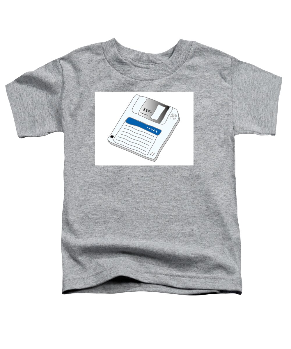  Toddler T-Shirt featuring the digital art Floppy Disk by Moto-hal