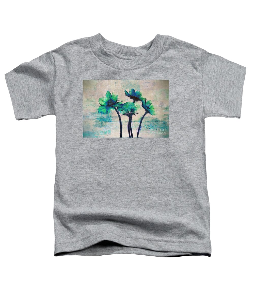 Flowers Toddler T-Shirt featuring the painting Floralitou - 3664-12bb by Variance Collections