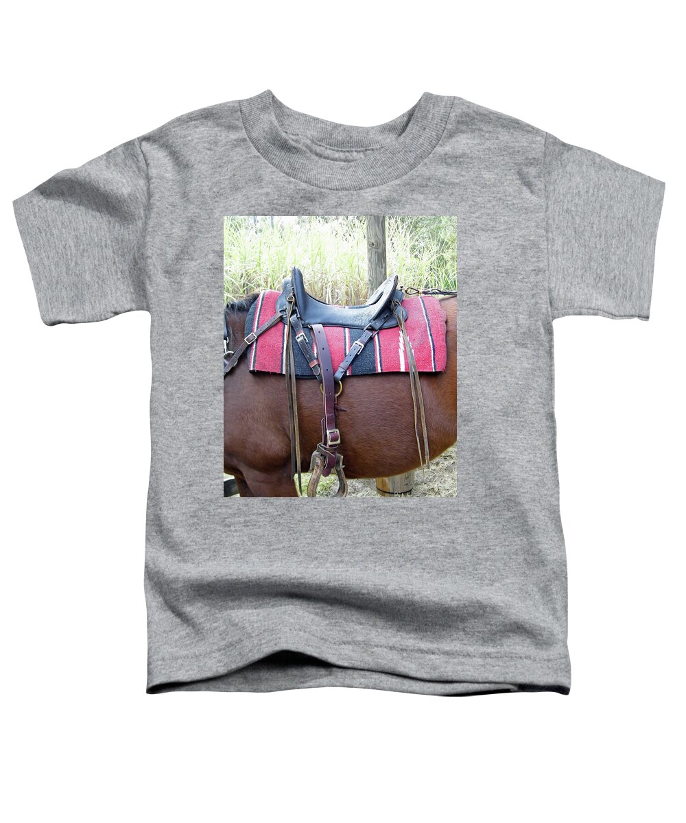 Saddle Toddler T-Shirt featuring the photograph Florida Cracker Saddle by D Hackett