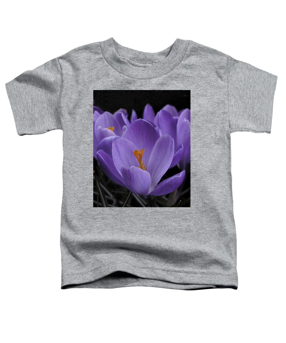 Flowers Toddler T-Shirt featuring the photograph Flower Crocus by Nancy Griswold