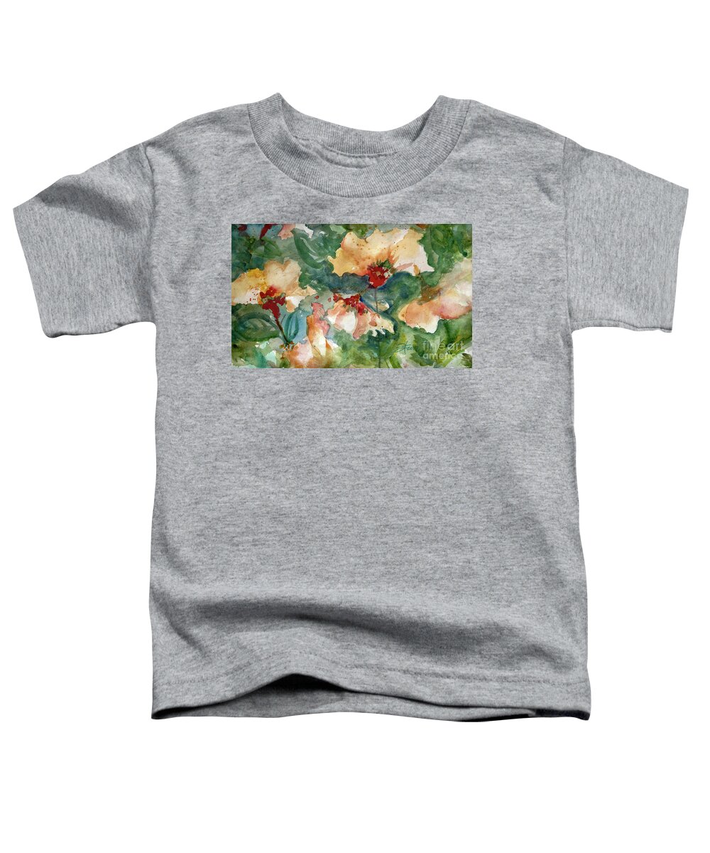 Floral Toddler T-Shirt featuring the painting Flower Study 12 by Francelle Theriot