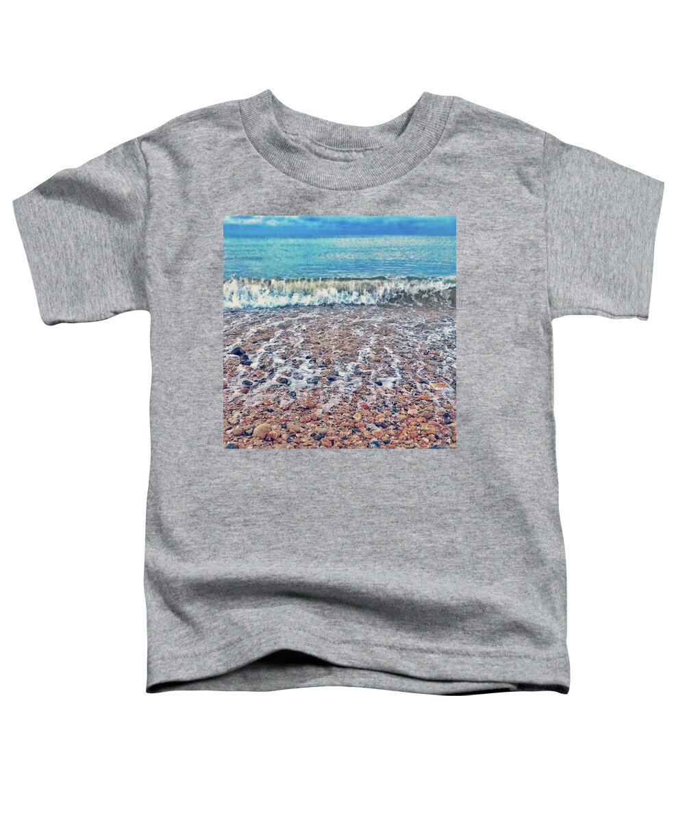 Spontaneoustrip Toddler T-Shirt featuring the photograph •folkestone• #beach #pebblebeach by Tai Lacroix