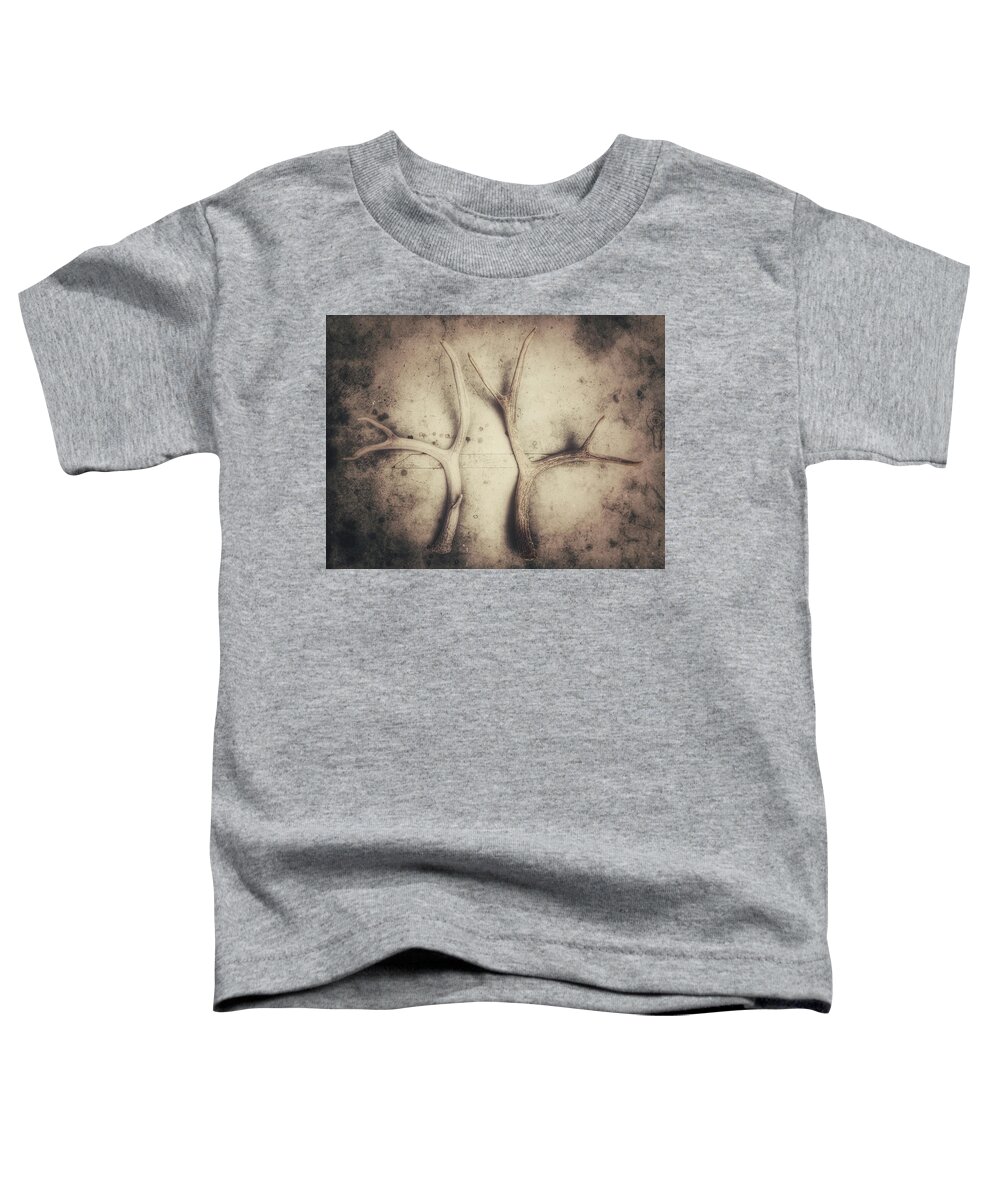 Antlers Toddler T-Shirt featuring the photograph Following The Rut by Mark Ross