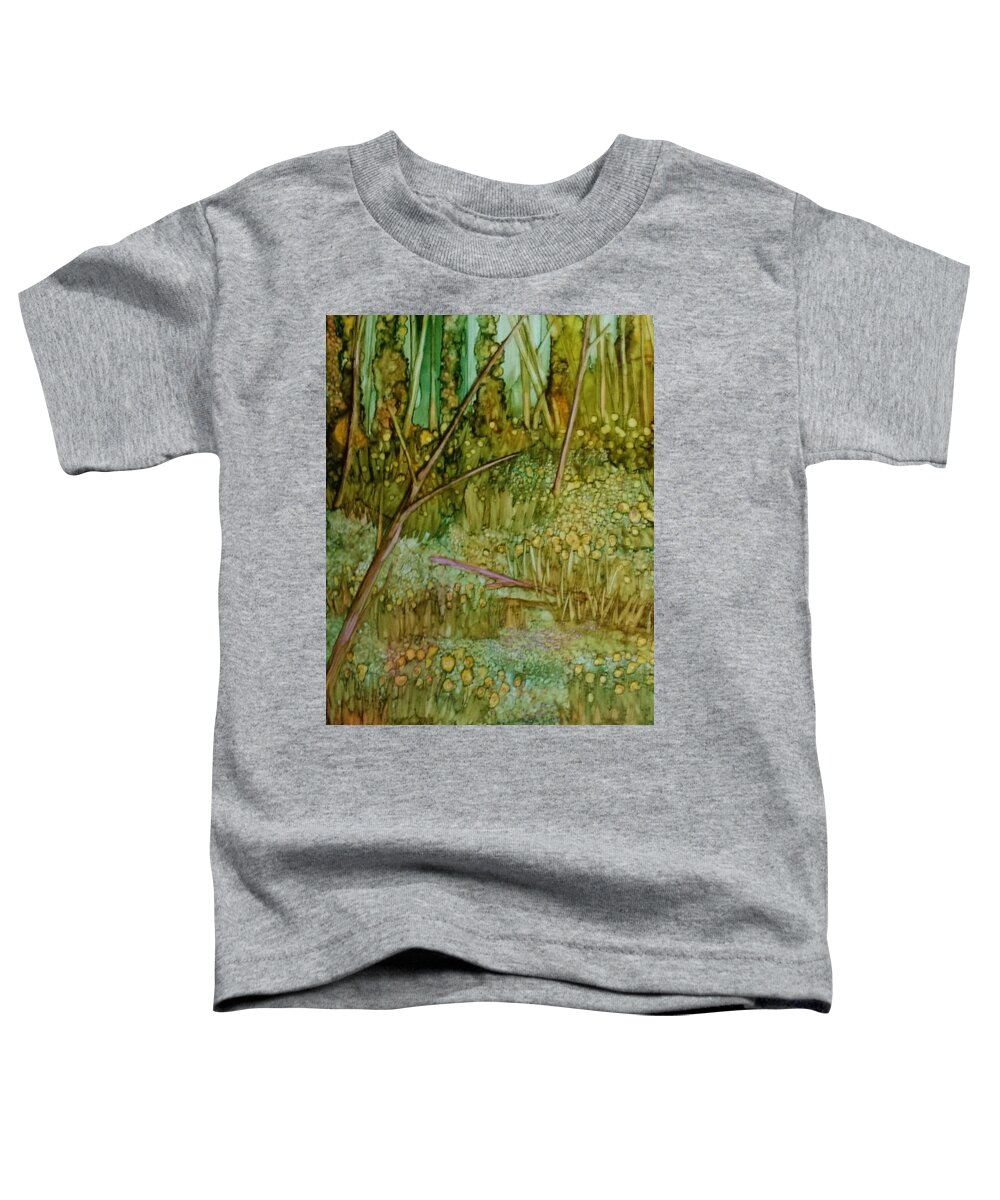 Gallery Toddler T-Shirt featuring the painting Forest Deep by Betsy Carlson Cross