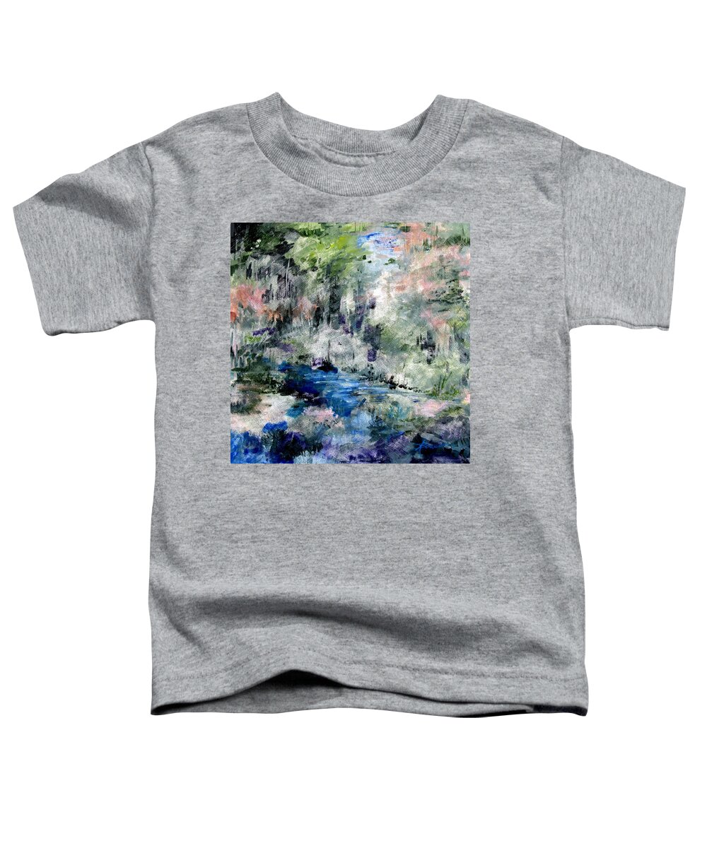 Creeks Toddler T-Shirt featuring the painting Forgotten Creek by Adele Bower