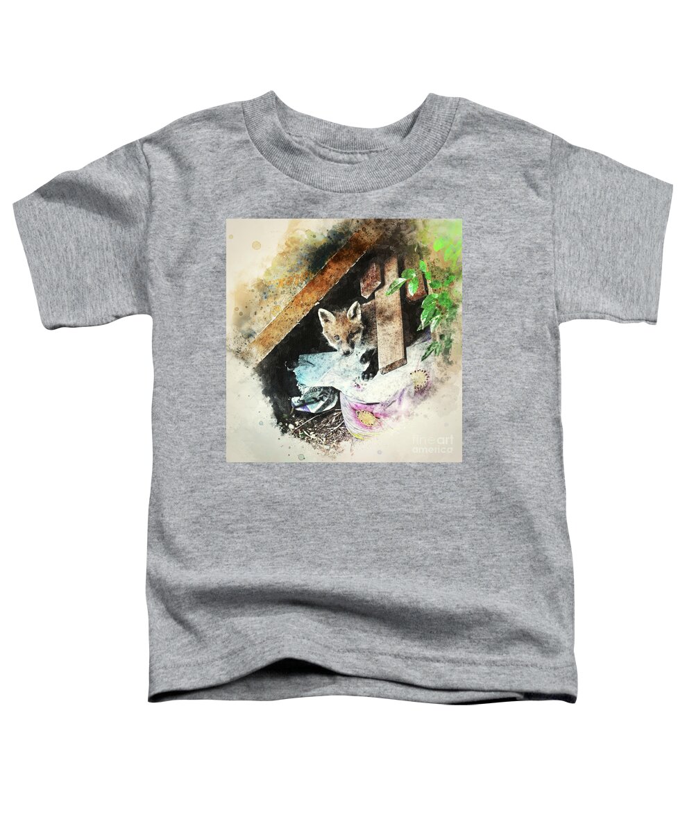 Sevenstyles Toddler T-Shirt featuring the photograph Fox Cub II by Jack Torcello