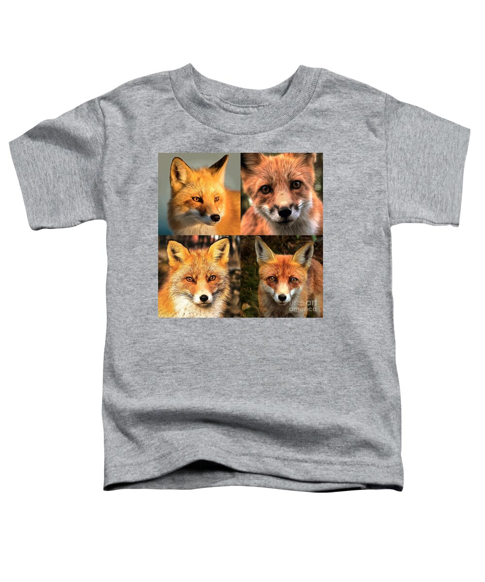 Fox Toddler T-Shirt featuring the photograph Four By Fox by Jack Torcello