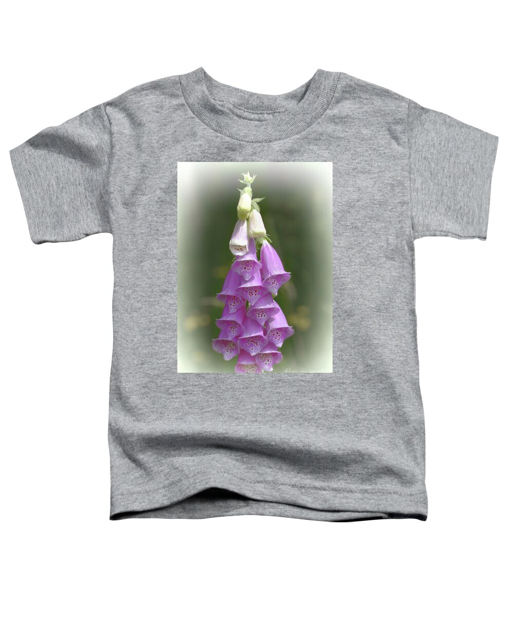 Flora Toddler T-Shirt featuring the photograph Foxglove by Stephen Melia