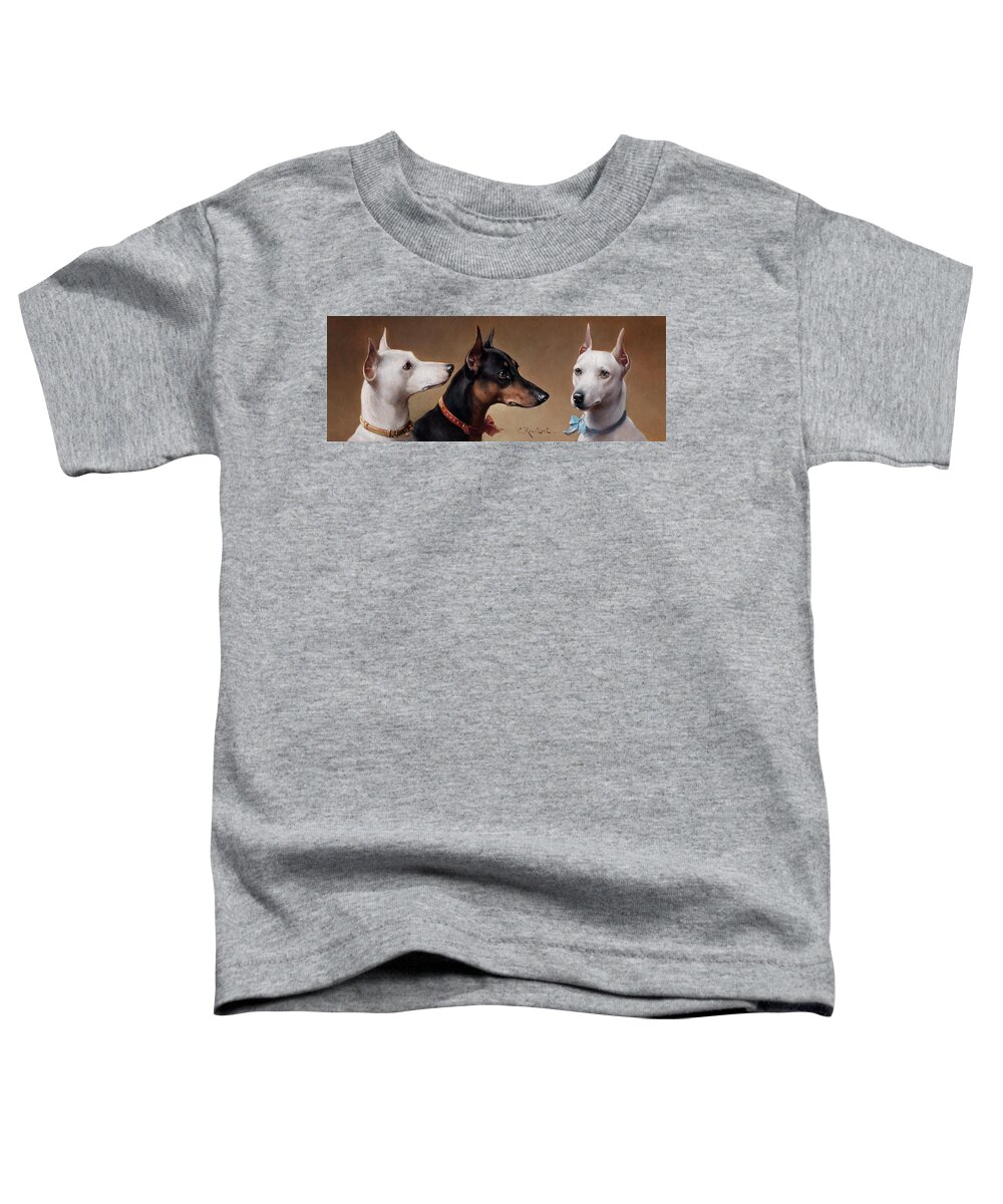 Carl Reichert (austrian Toddler T-Shirt featuring the painting Friends by Carl Reichert