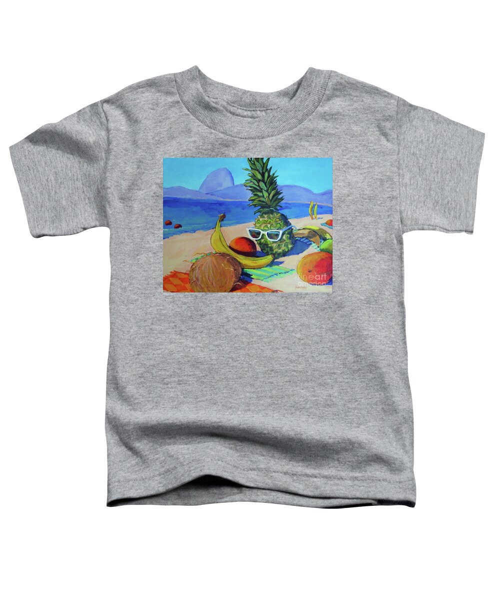 Health Toddler T-Shirt featuring the painting Fruit of the Carioca Sol by Joan Coffey