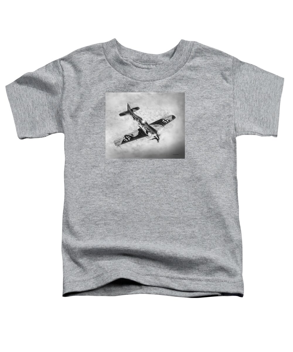 Luftwaffe Toddler T-Shirt featuring the drawing Fw-109a by Douglas Castleman