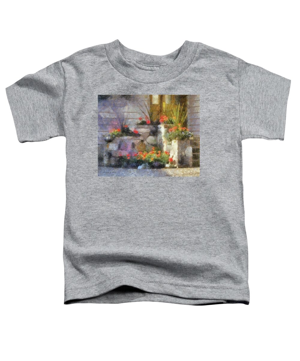 Garden Toddler T-Shirt featuring the digital art Garden Steps by Donald S Hall