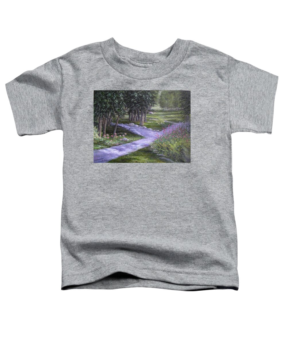 Garden Toddler T-Shirt featuring the painting Garden walk by Jan Byington