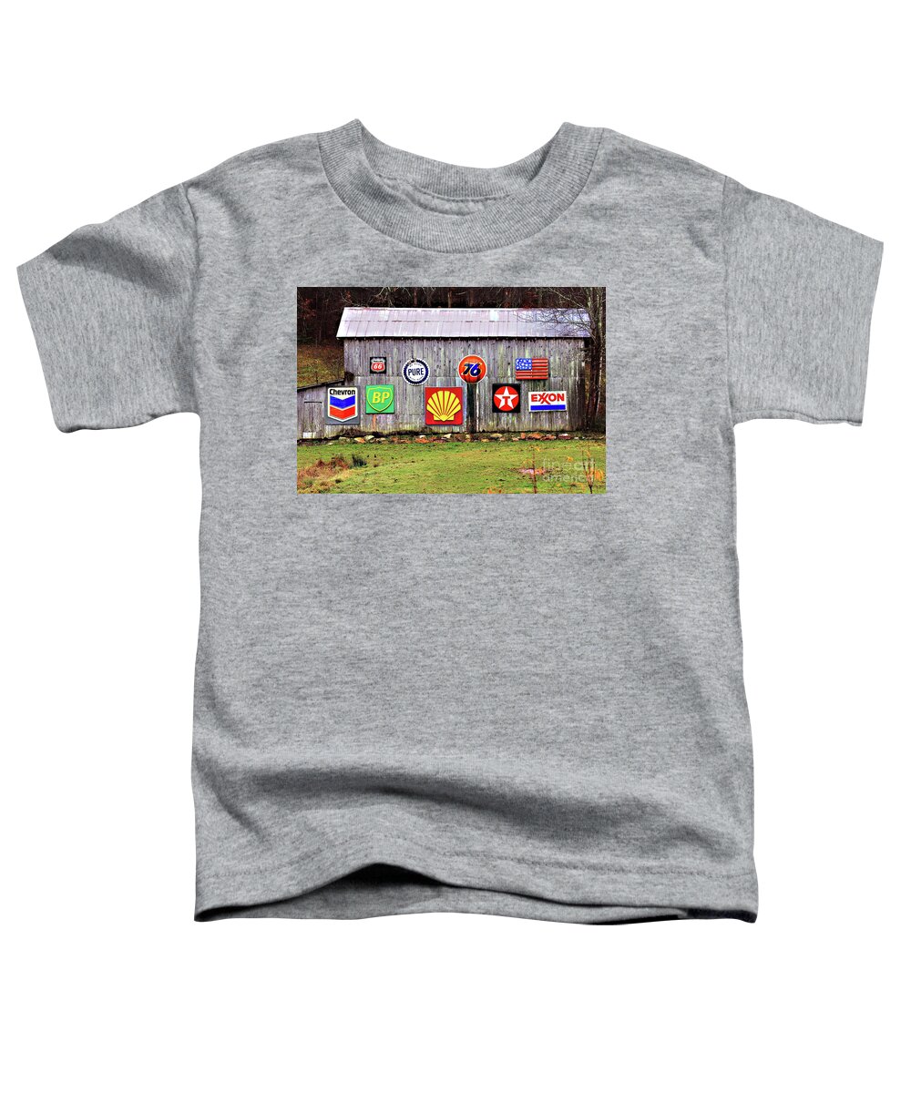 Gas From The Past Toddler T-Shirt featuring the photograph Gas from the Past by Jennifer Robin