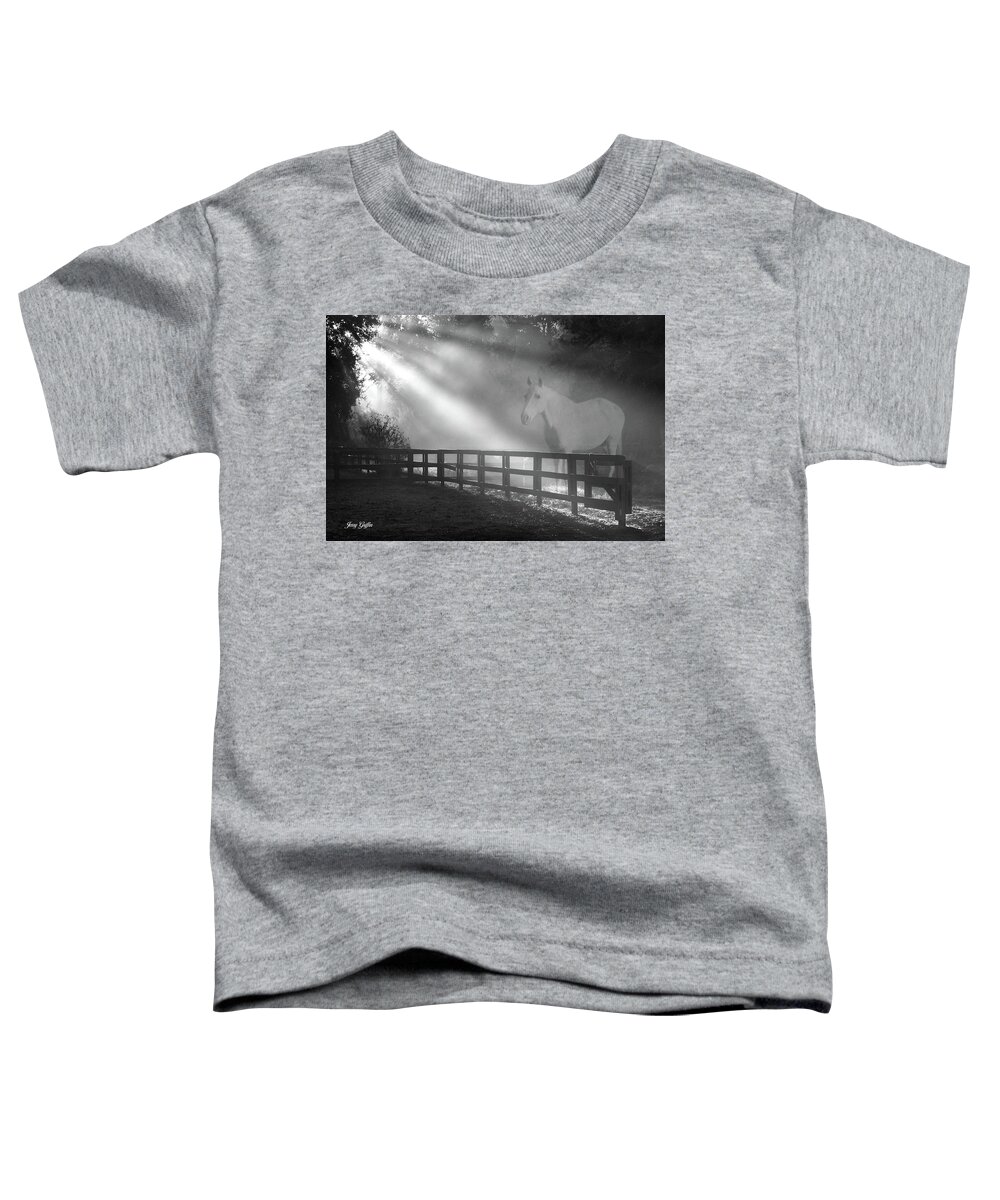 Sunrise Toddler T-Shirt featuring the photograph Ghost Horse by Jerry Griffin