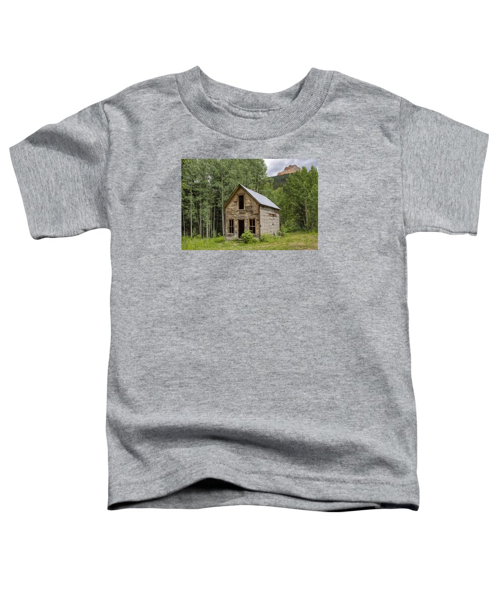 Abandoned Toddler T-Shirt featuring the photograph Ghost Town Schoolhouse by Denise Bush