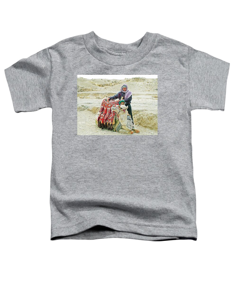 Egypt Toddler T-Shirt featuring the photograph Giza Camel Taxi by Joseph Hendrix