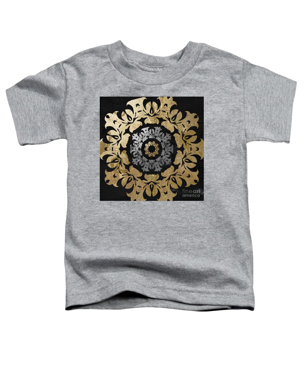 Gold Toddler T-Shirt featuring the painting Glitterfish IV by Mindy Sommers