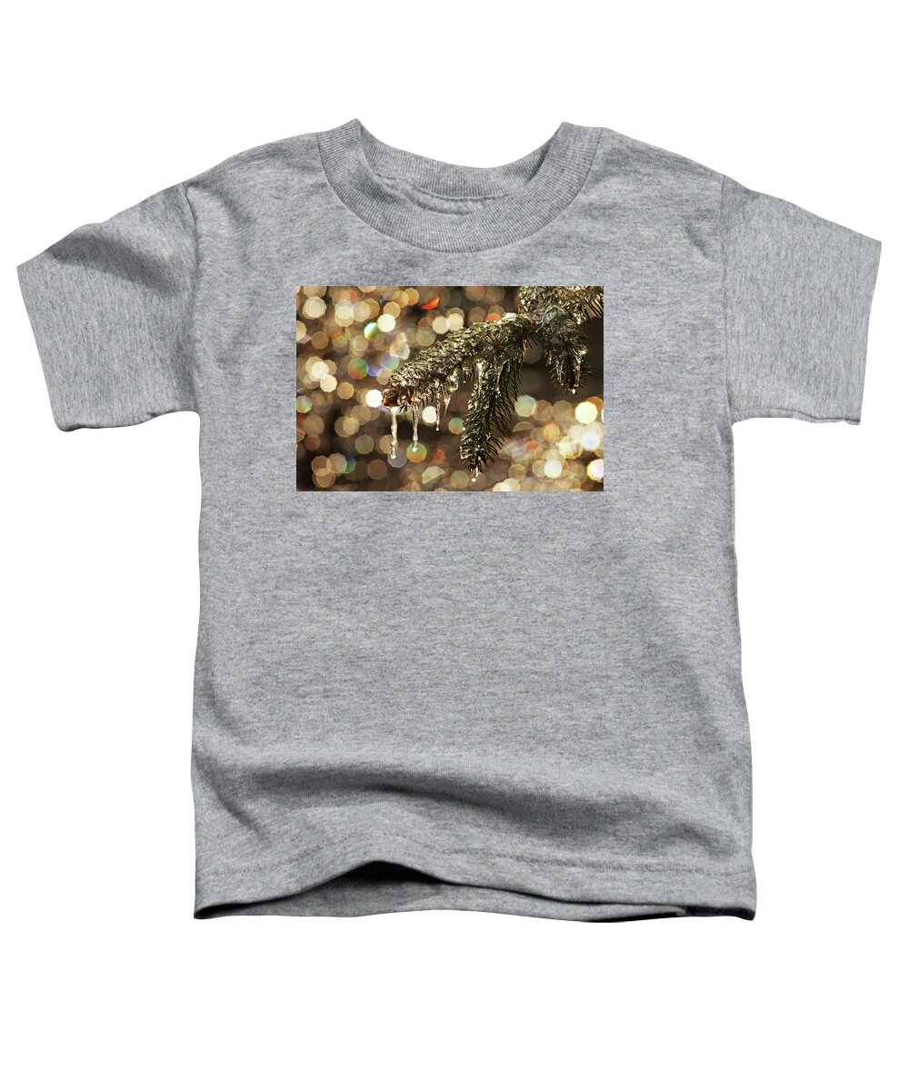Spruce Tree Toddler T-Shirt featuring the photograph Glitzy Nature by Debbie Oppermann
