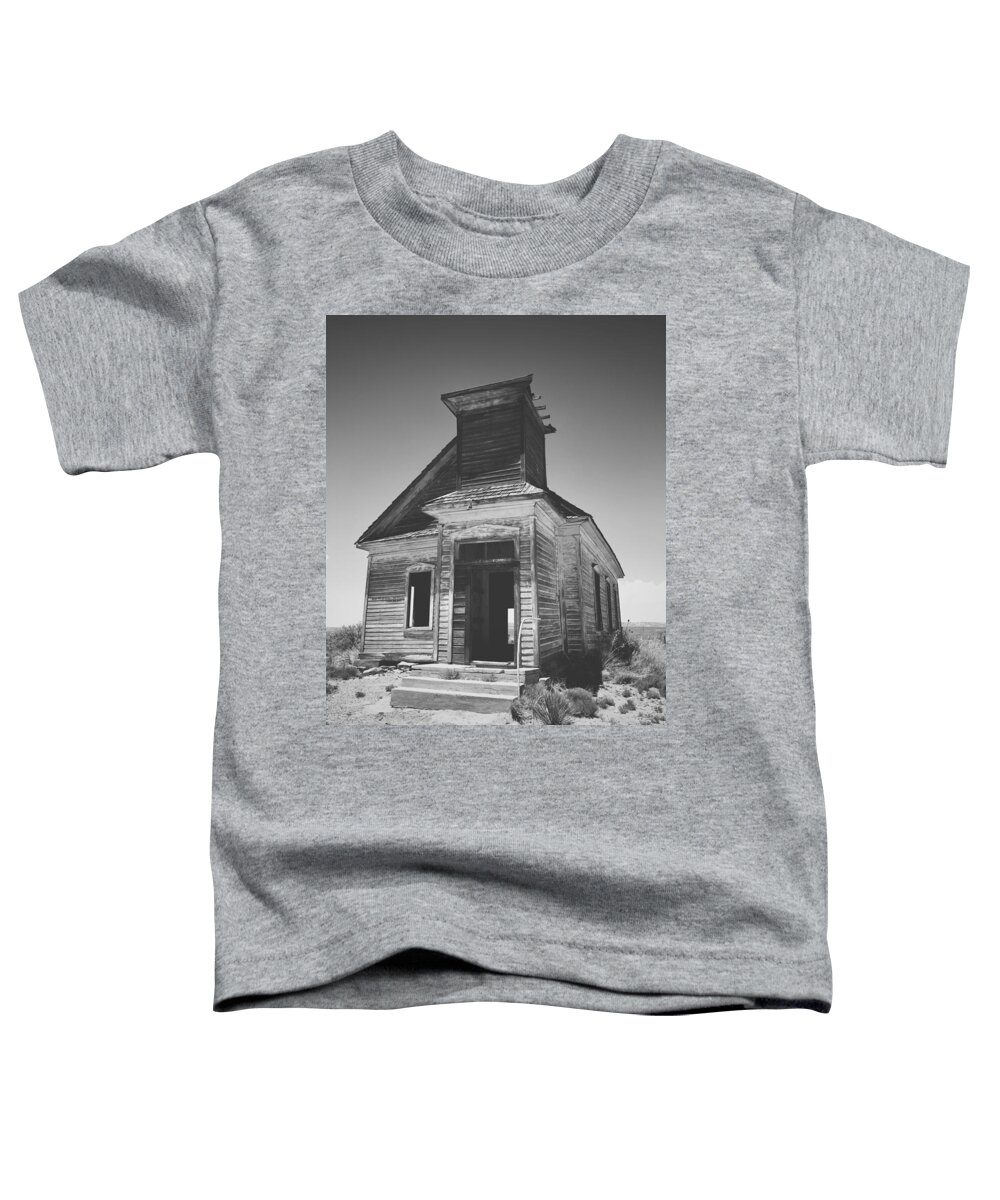 Black And White Toddler T-Shirt featuring the photograph God Has Left The Building by Brad Hodges