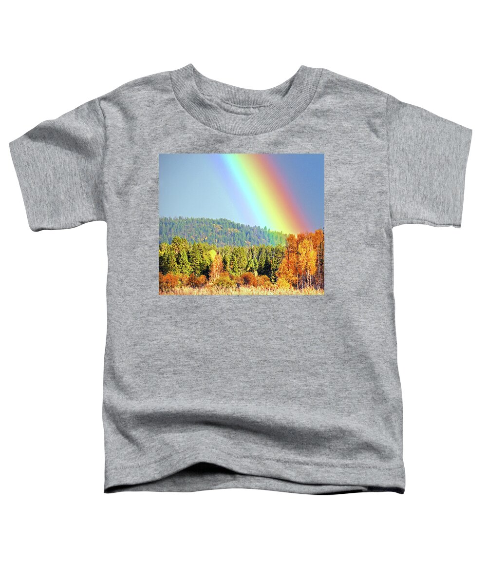 Gold Toddler T-Shirt featuring the photograph Gold At the End of the Rainbow by Ted Keller