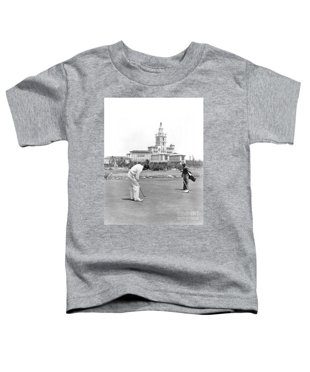 1940s Toddler T-Shirt featuring the photograph Golfing At The Biltmore, Miami by H. Armstrong Roberts/ClassicStock