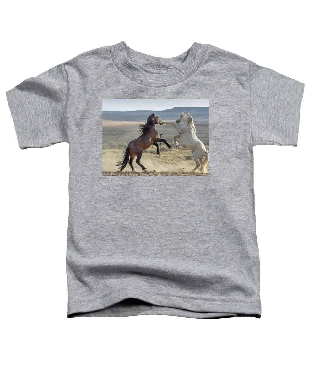 Horses Toddler T-Shirt featuring the photograph Good Left Hook by Ronnie And Frances Howard