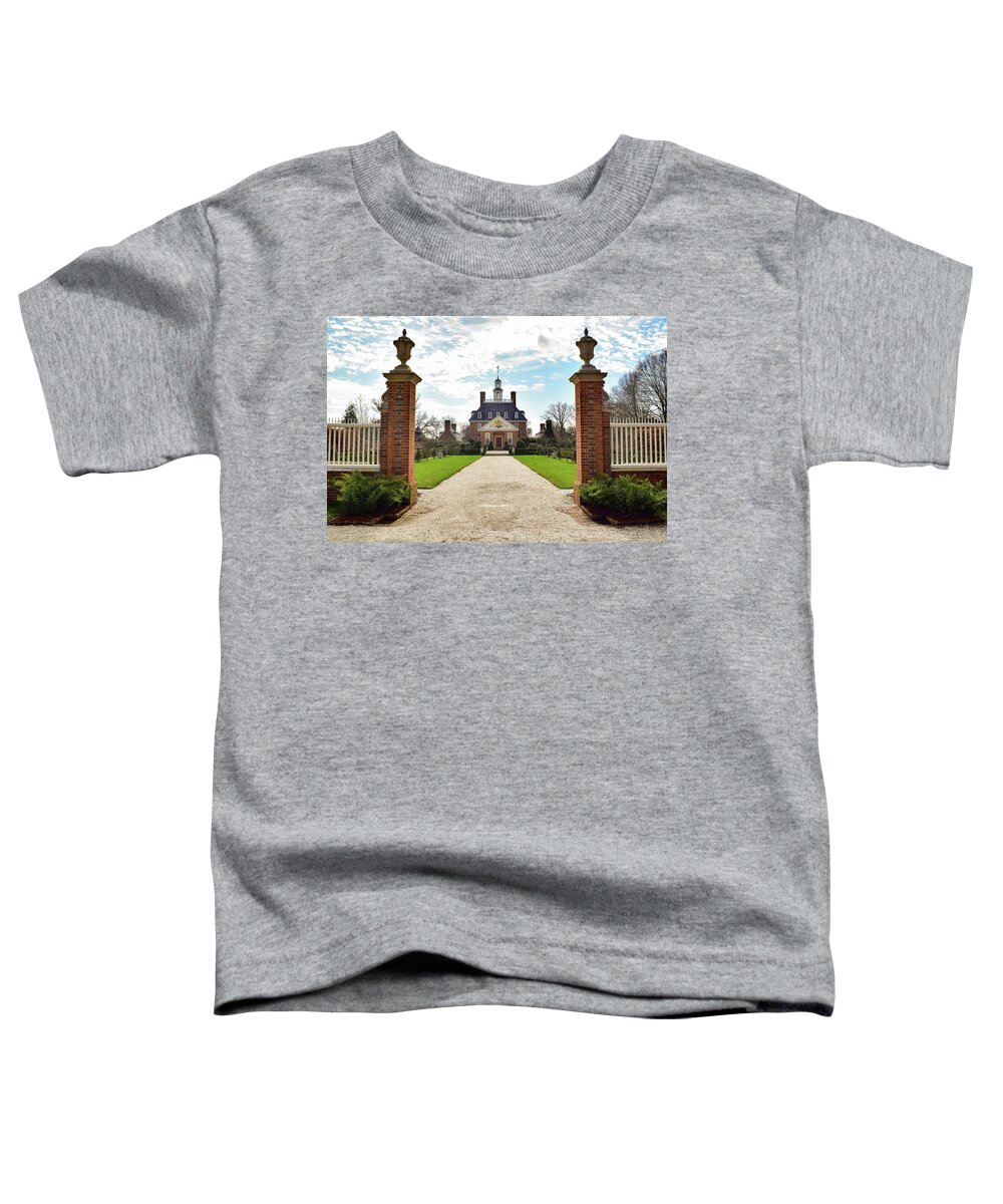 Virginia Toddler T-Shirt featuring the photograph Governor's Palace in Williamsburg, Virginia by Nicole Lloyd