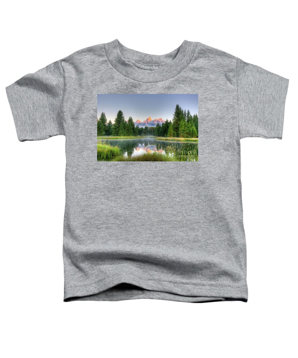  Environment Toddler T-Shirt featuring the photograph Grand Tetons Sunrise 2 by Paul Quinn
