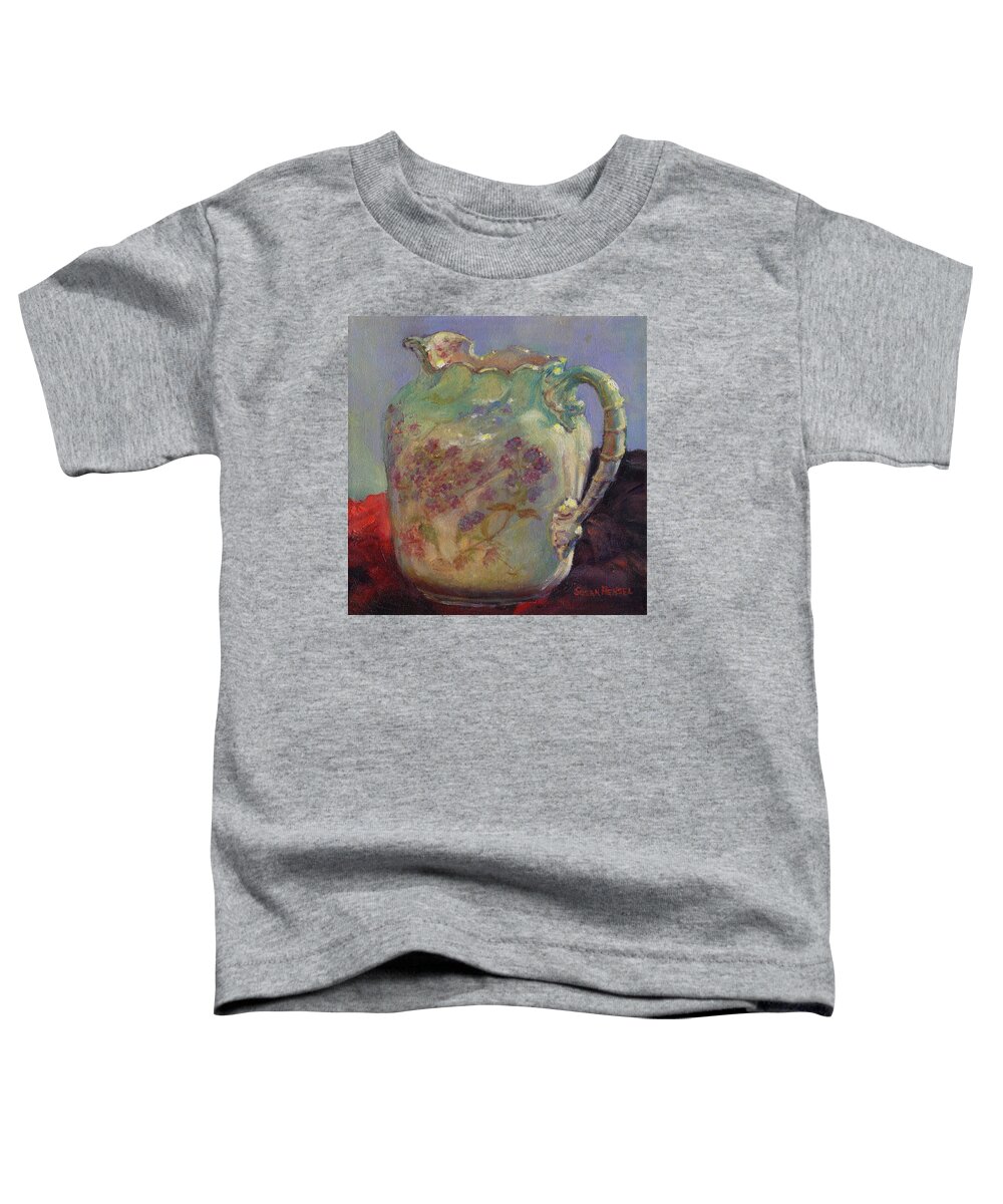 Still Life Toddler T-Shirt featuring the painting Grandma's Pitcher by Susan Hensel
