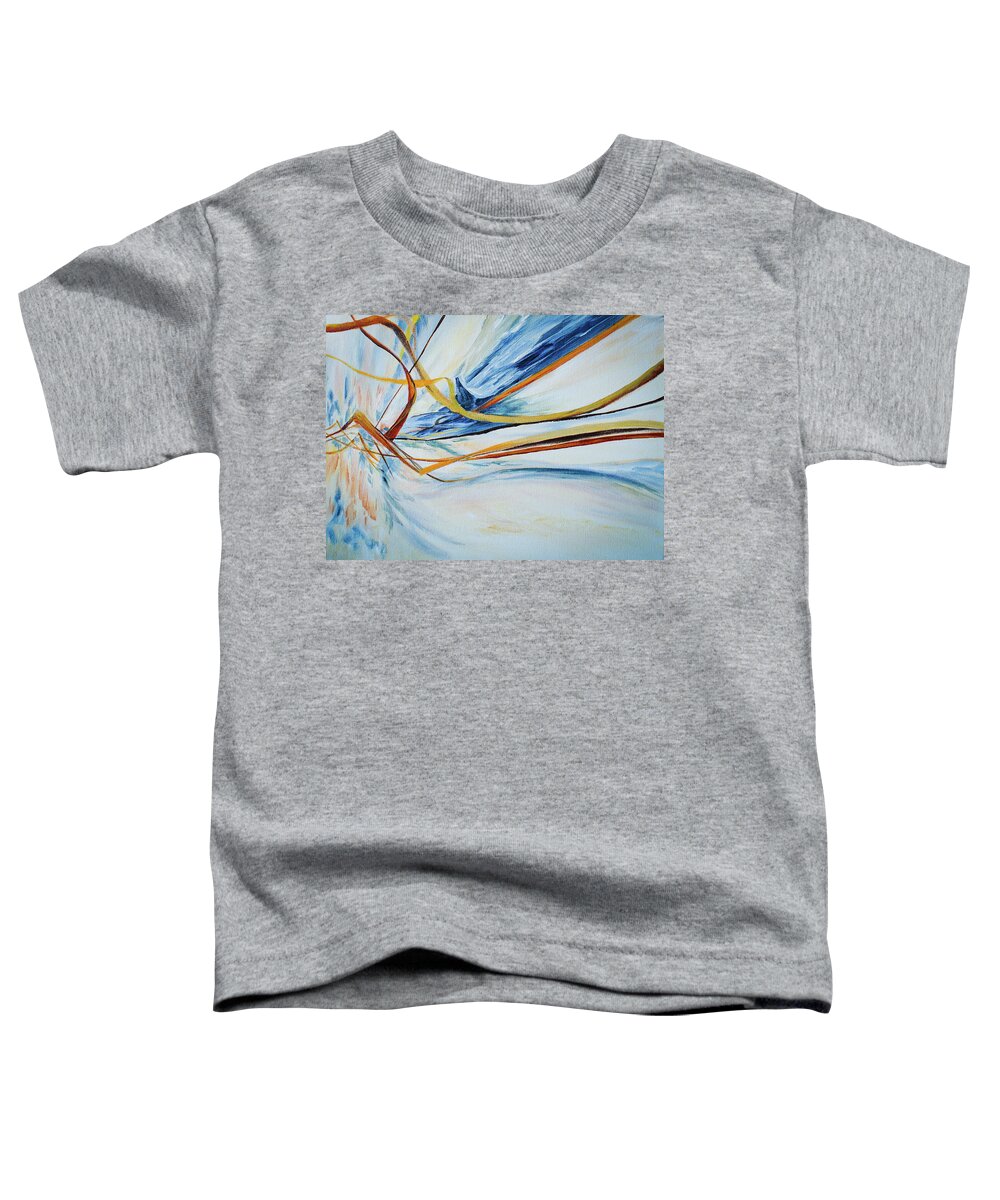 Grass Toddler T-Shirt featuring the painting Grasses in the Snow by Jo Smoley