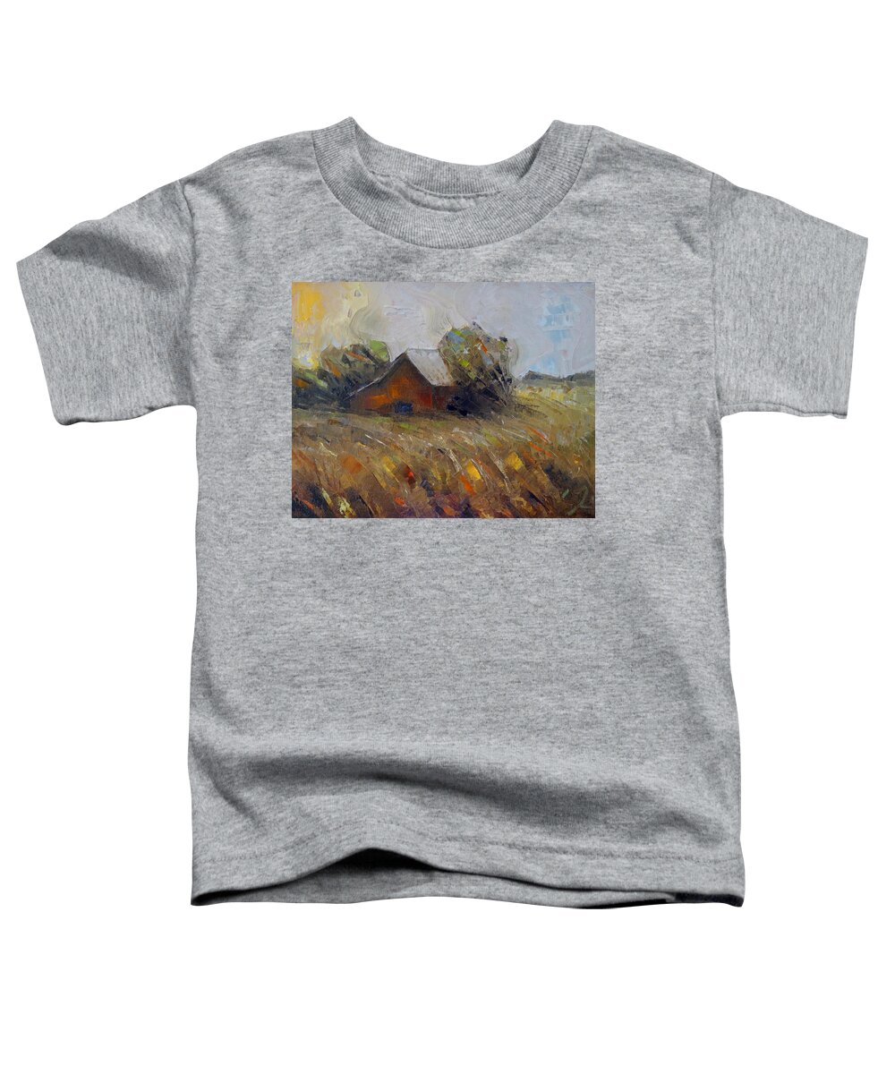 Oil Toddler T-Shirt featuring the painting Grassy Wings by Suzy Norris