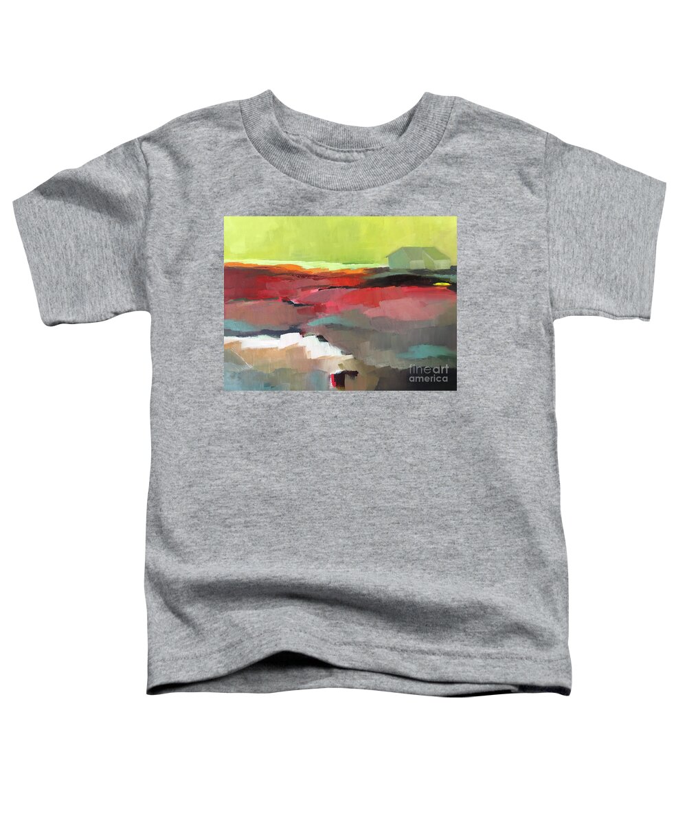 Landscape Toddler T-Shirt featuring the painting Green Flash by Michelle Abrams