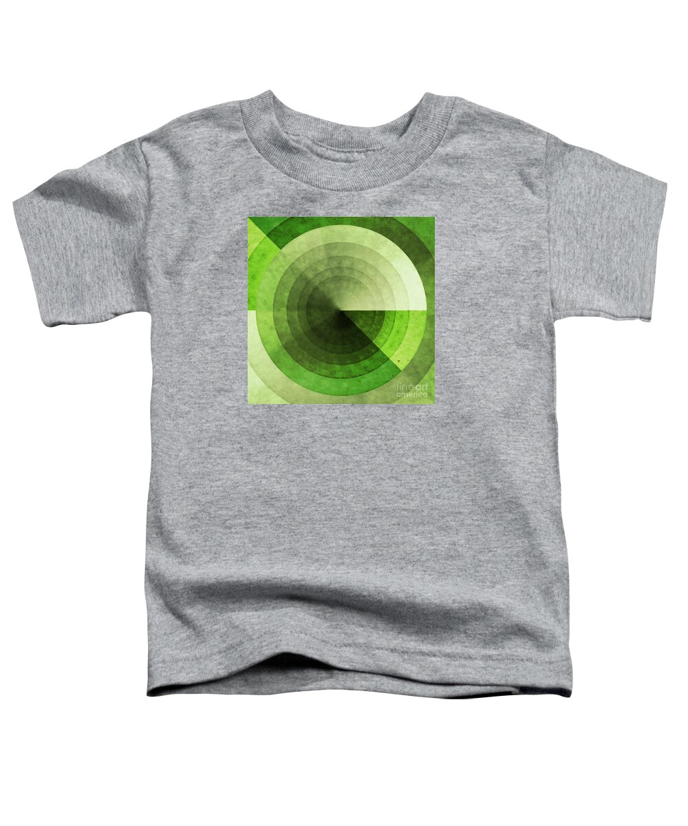 Green Toddler T-Shirt featuring the digital art Green Grunge Circles by Phil Perkins