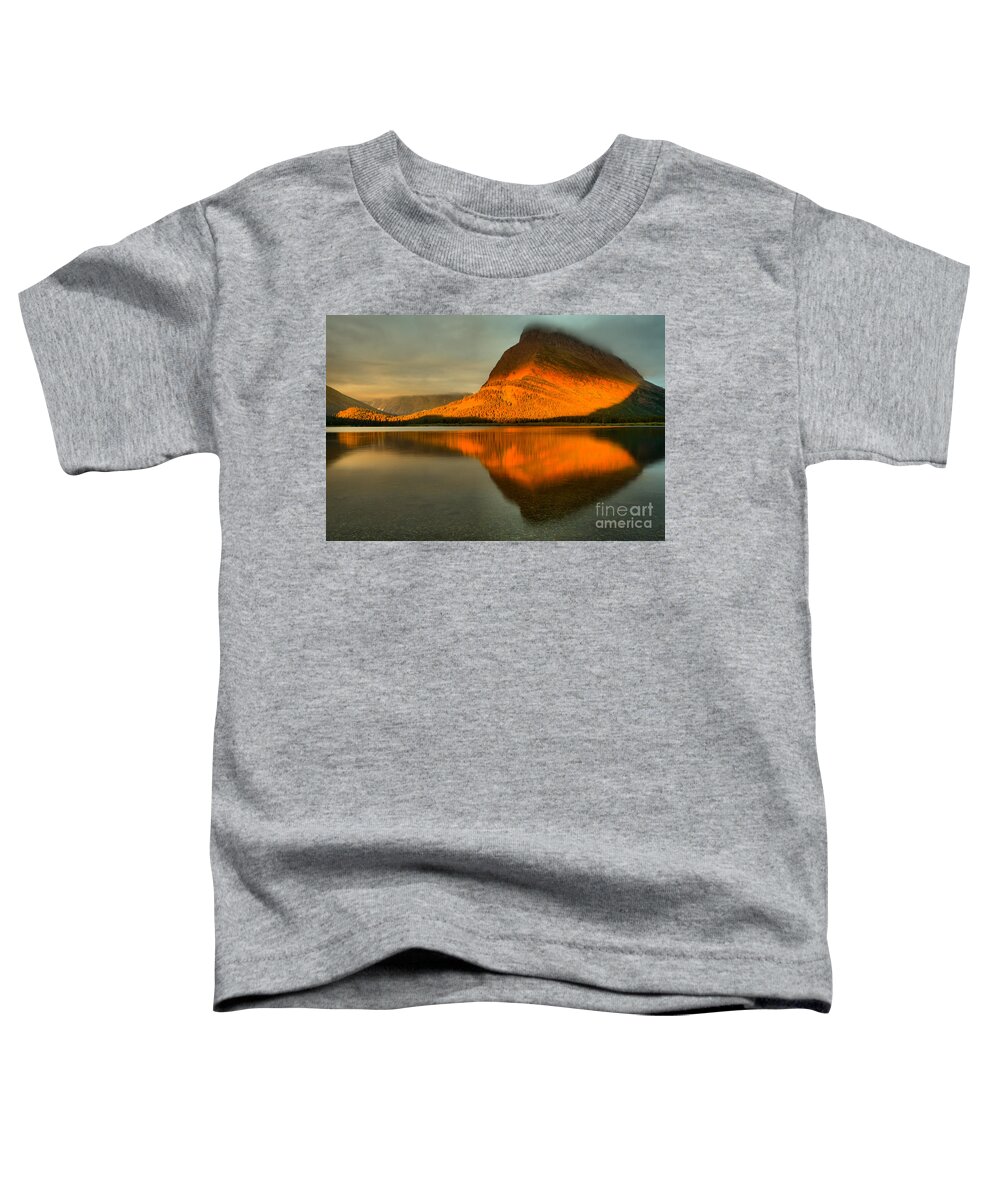 Grinnell Point Toddler T-Shirt featuring the photograph Grinnell Sunrise Light Painting by Adam Jewell