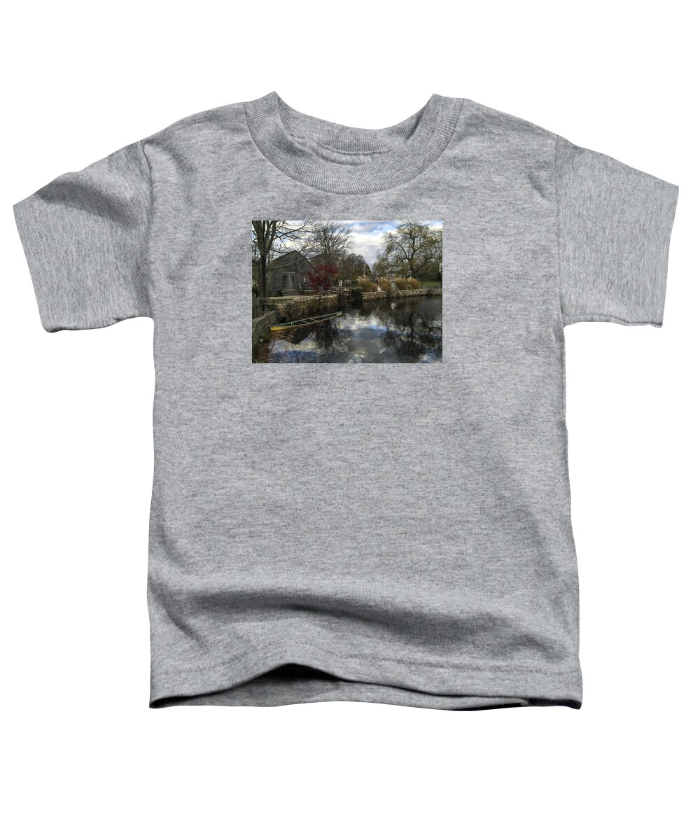 Cape Cod Fall Toddler T-Shirt featuring the photograph Grist Mill Sandwich Massachusetts by Frank Winters