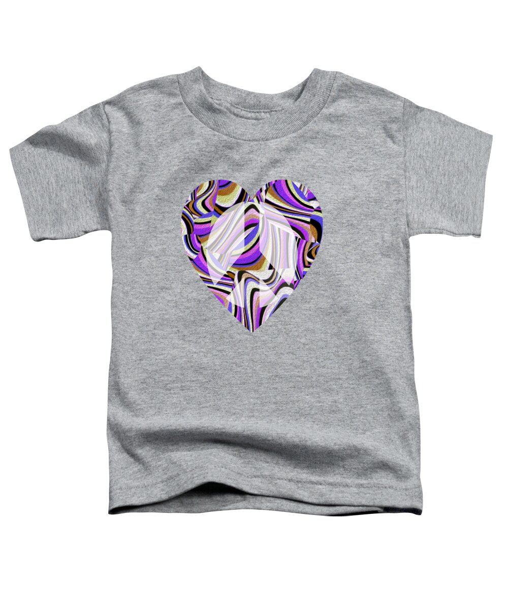  Gravityx9 Toddler T-Shirt featuring the mixed media Groovy Retro Renewal - Purple Waves by Gravityx9 Designs