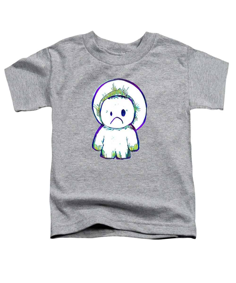 Grumpypants Toddler T-Shirt featuring the drawing Grumpypants Mosaic by Unhinged Artistry
