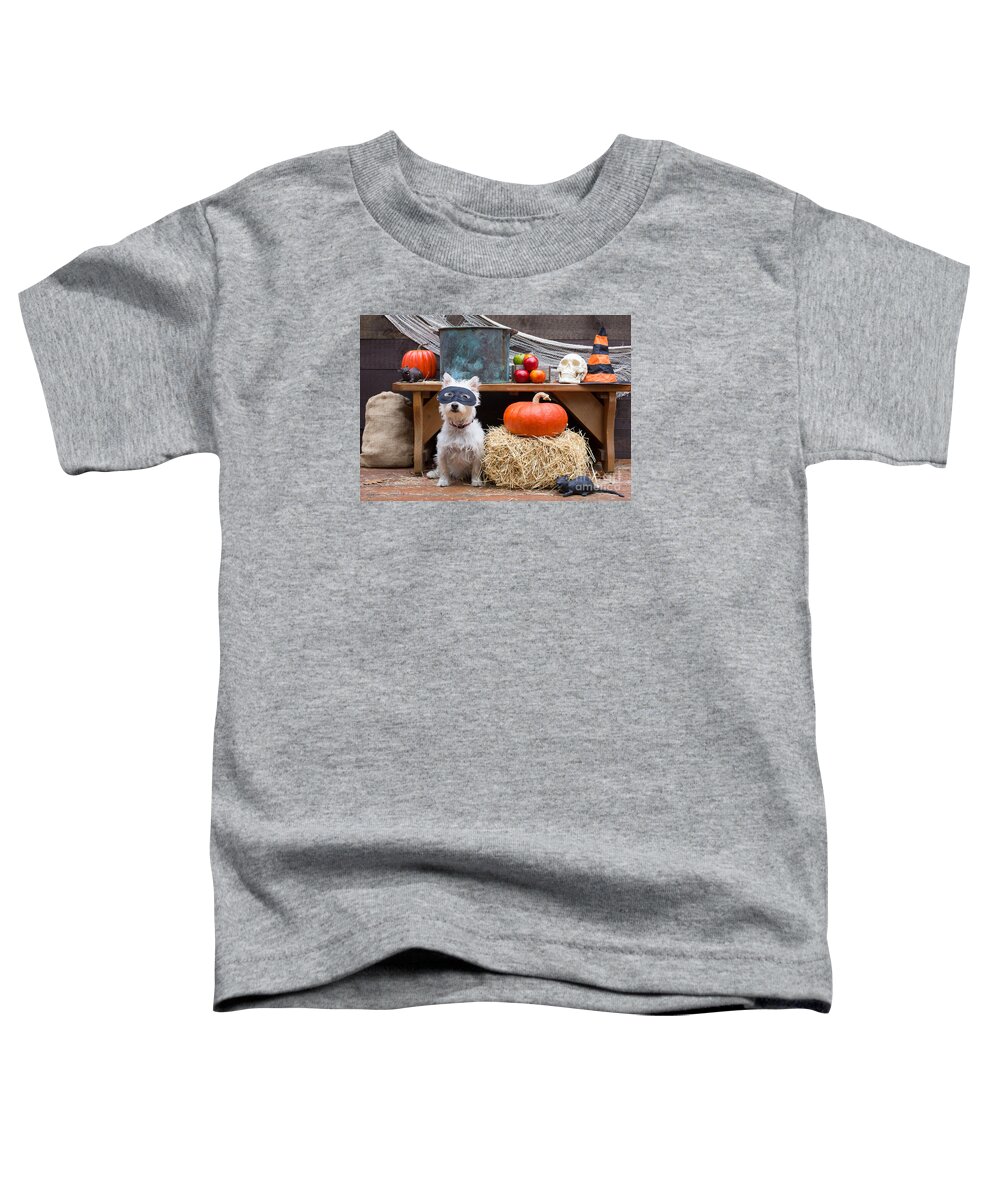 Barn Toddler T-Shirt featuring the photograph Halloween Party Dog by Edward Fielding