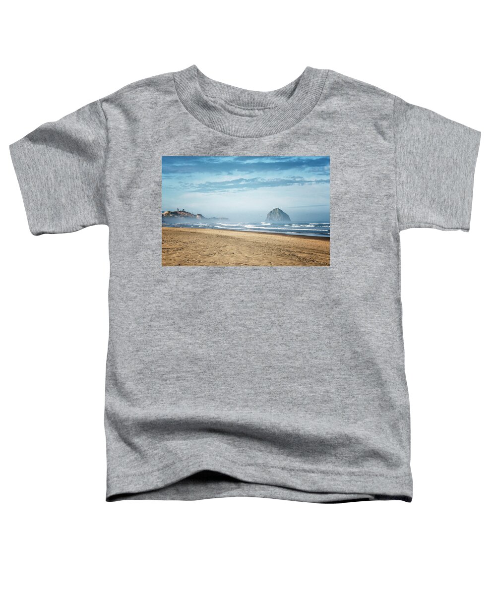 Oregon Coast Toddler T-Shirt featuring the photograph Haystack Rock Pacific City by Tom Singleton