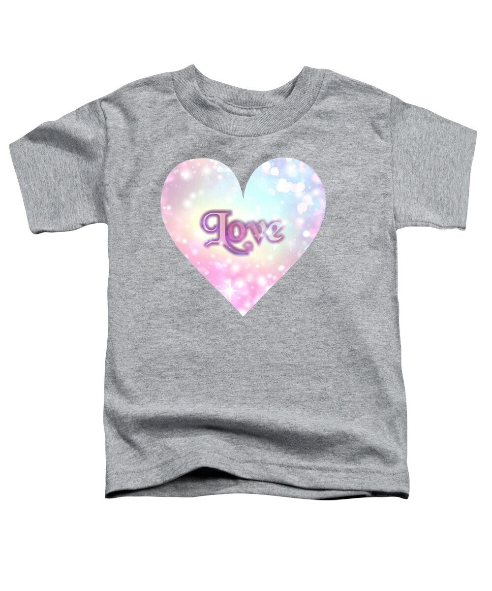 Heart Toddler T-Shirt featuring the digital art Heart Of Love by Rachel Hannah