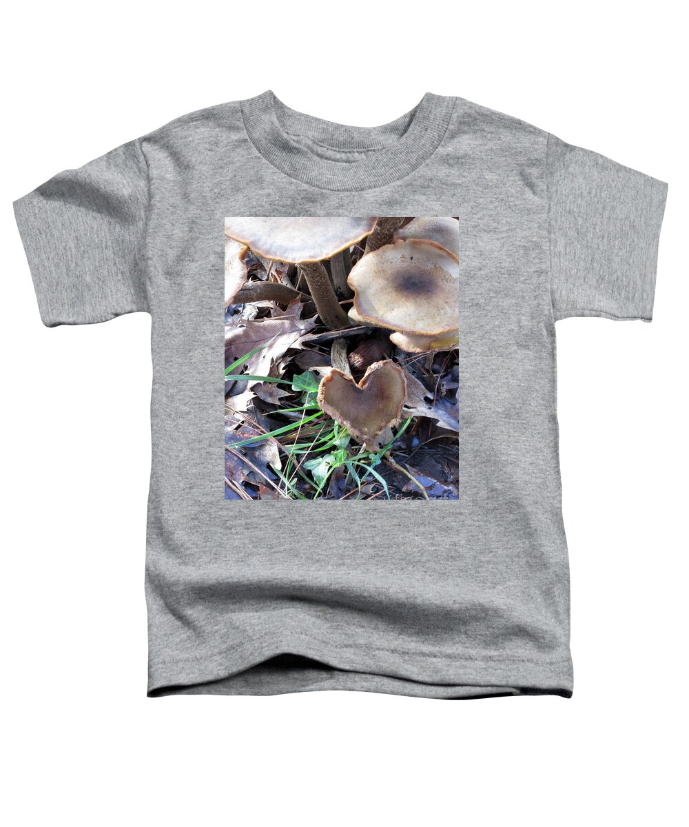 Heart Toddler T-Shirt featuring the photograph Heart of the Matter mushroom style by Marie Neder