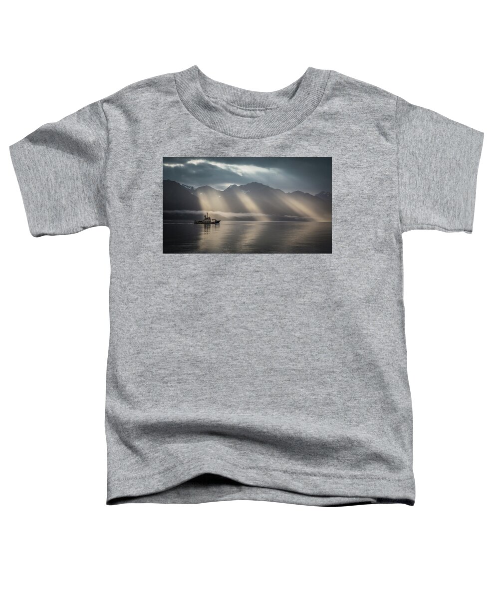 Morning Toddler T-Shirt featuring the photograph Heavenly Light by Eva Lechner