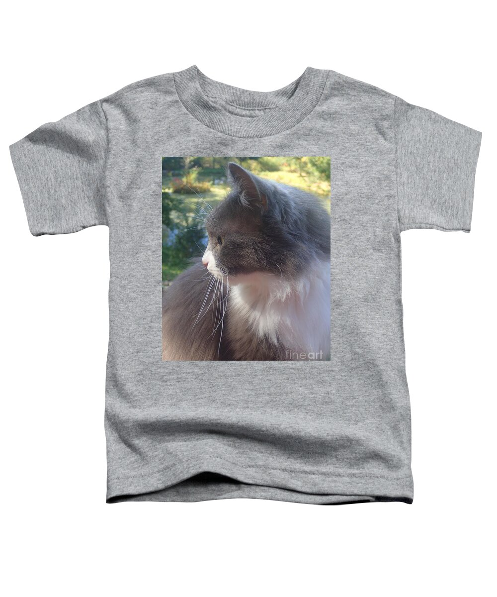 Flowers Toddler T-Shirt featuring the photograph Here Kitty by Christina Verdgeline