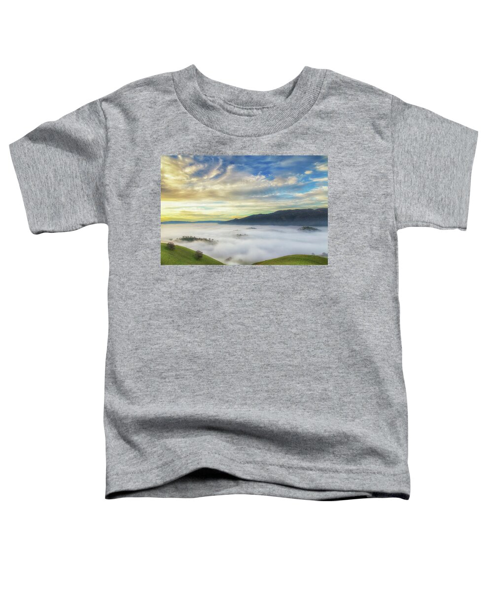 Landscape Toddler T-Shirt featuring the photograph High Clouds Above Fog by Marc Crumpler