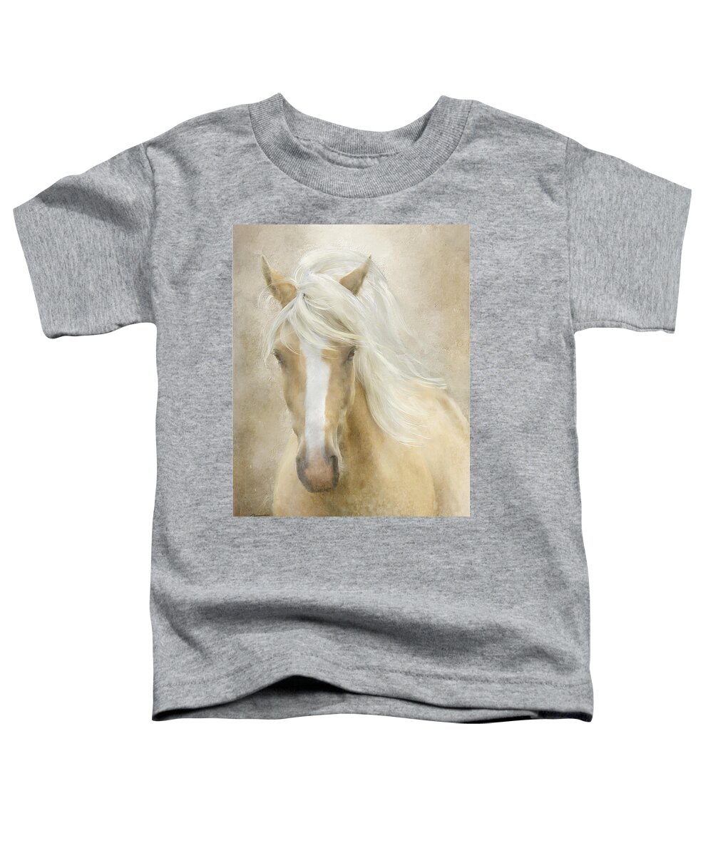 Horses Toddler T-Shirt featuring the painting Spun Sugar by Colleen Taylor