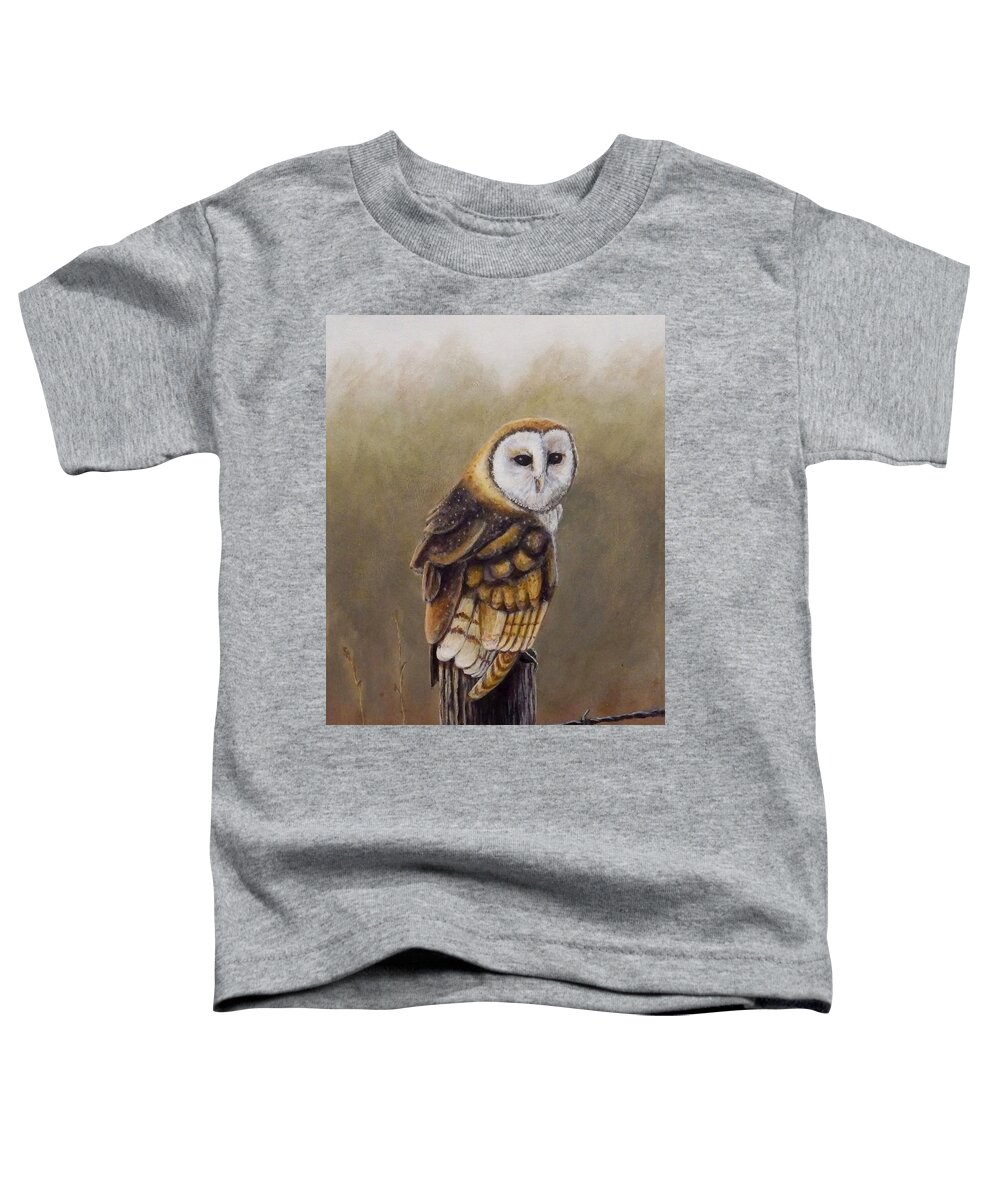 Bird Toddler T-Shirt featuring the painting His majesty Sits by Dan Wagner
